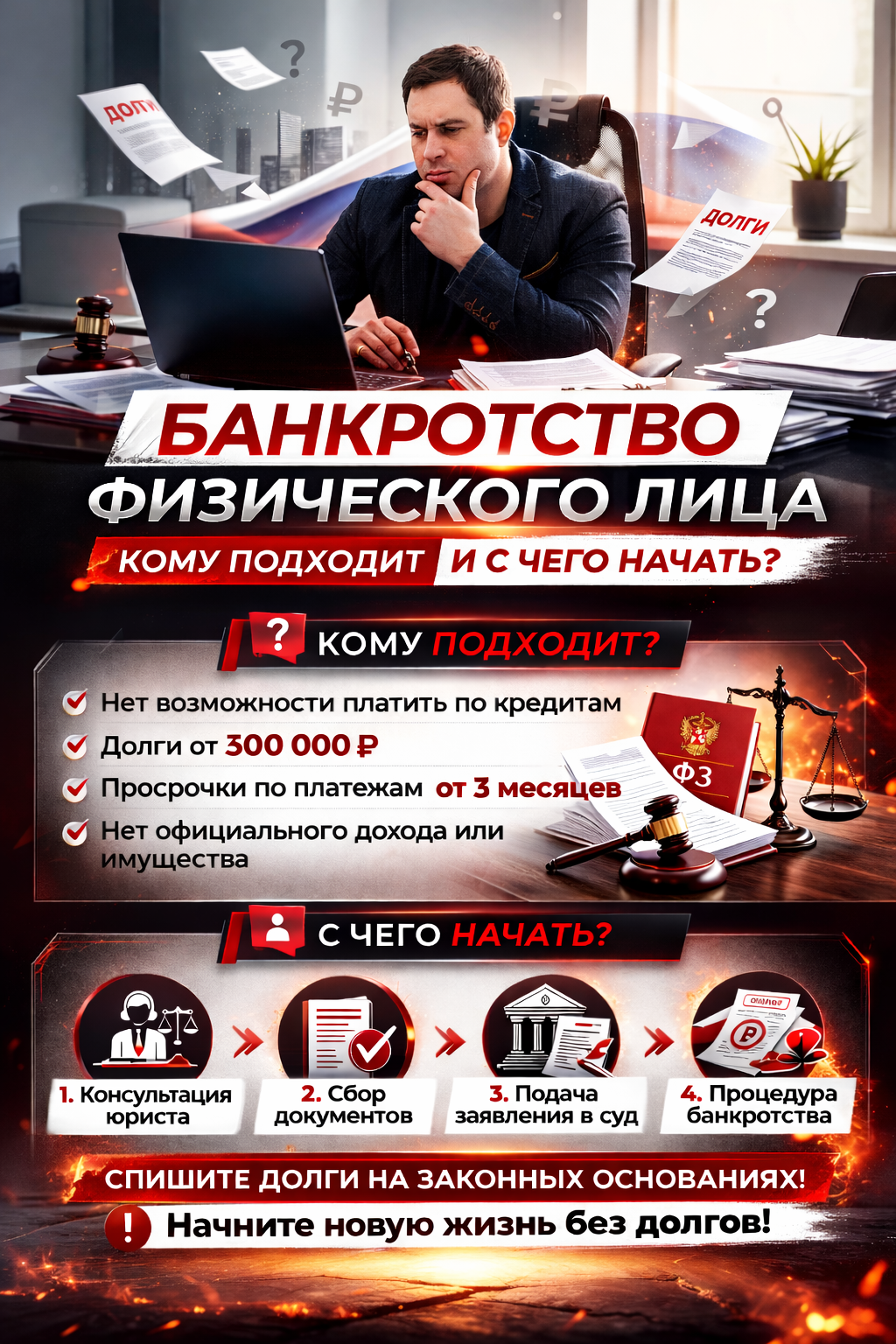 Банкротство физических лиц в 2026 году: кому подходит и с чего начать путь к свободе